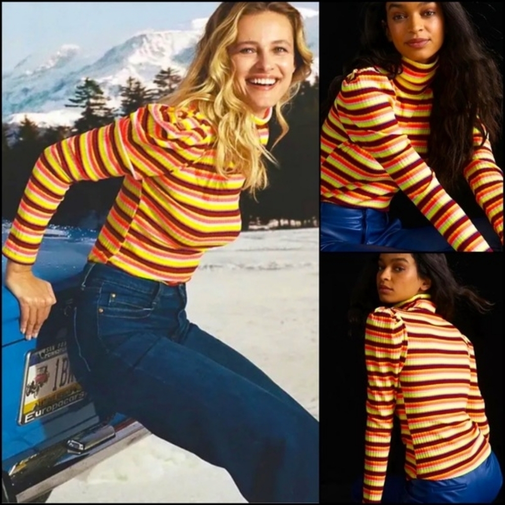 🛑SOLD🛑Maeve By Anthropologie Ruched Longsleeve Turtleneck Sweater Size XS EUC - Picture 2 of 7